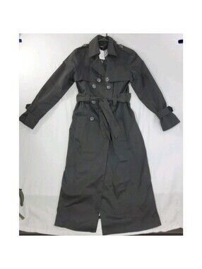 BOHME Trench Duster Coat Jacket Women's Medium Black 100% Cotton NWT $96